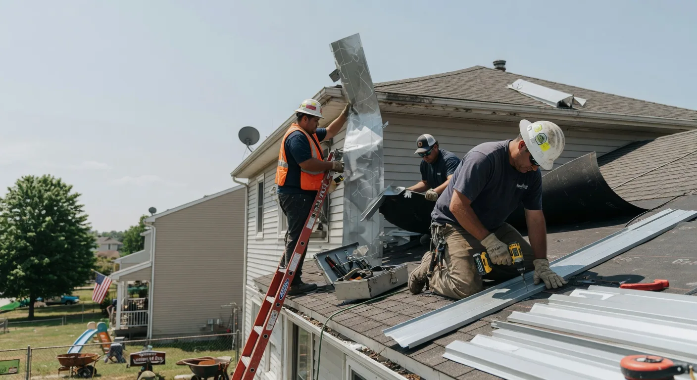Storm Damage Metal Roof Repair in Apple Springs, TX